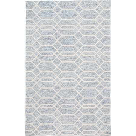 Feizy Ulundi 5' x 8' Wool Hand Tufted Trellis Rectangular Area Rug From the Natalia Collection Navy / Gray