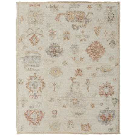 Feizy Grafton 11-1/2' x 15' Vintage Indoor Rectangular Area Rug in Ivory / Orange / Gray Ivory / Orange / Gray