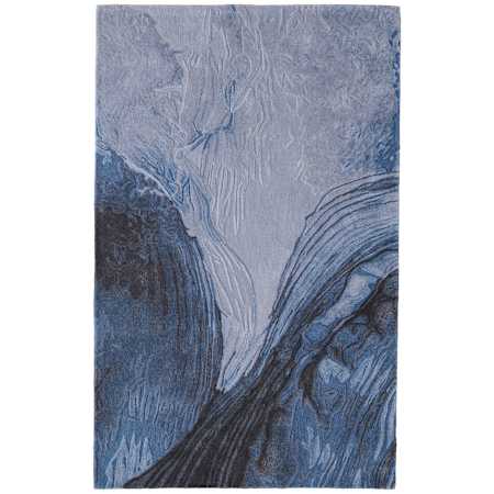 Feizy Kawai 8' x 10' Abstract Indoor Rectangular Area Rug in Blue / Black / Gray Blue / Black / Gray