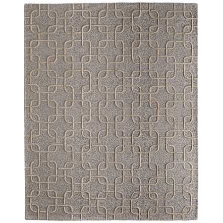 Feizy Kimball 3-1/2' x 5-1/2' Geometric Indoor Rectangular Throw Rug in Gray / Taupe / Tan Gray / Taupe / Tan