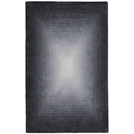 Feizy Katya 10' x 14' Abstract Indoor Rectangular Area Rug in Black / White / Gray Black / White / Gray