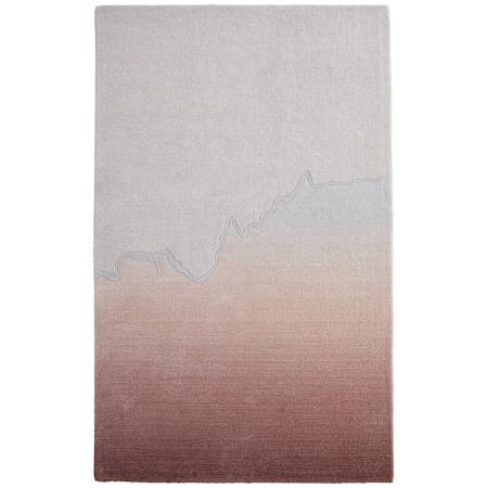 Feizy Katya 4' x 6' Abstract Indoor Rectangular Throw Rug in Pink / Ivory Pink / Ivory