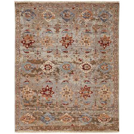 Feizy Leylan 7-3/4' x 9-3/4' Traditional Indoor Rectangular Area Rug in Brown / Tan / Gray Brown / Tan / Gray