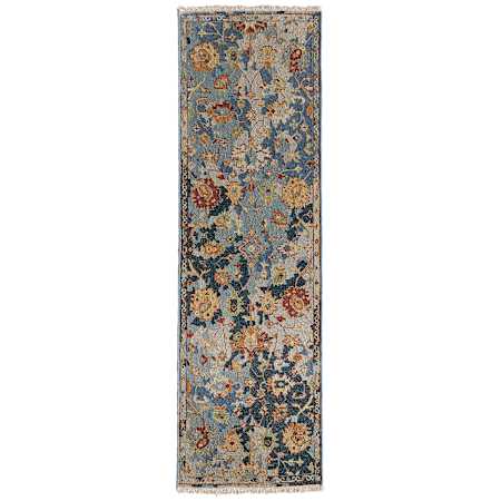 Feizy Leylan 2-1/2' x 10' Traditional Indoor Runner Blue / Orange / Red