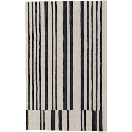 Feizy Maguire 12' x 15' Abstract Indoor Rectangular Area Rug Ivory / Black