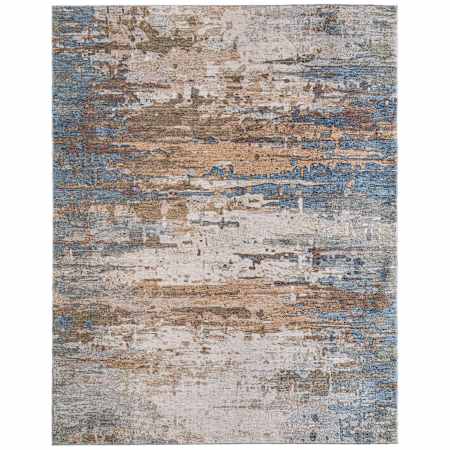 Feizy Pearson 10' x 12-3/4' Abstract Indoor Rectangular Area Rug in Blue / Ivory / Brown Blue / Ivory / Brown