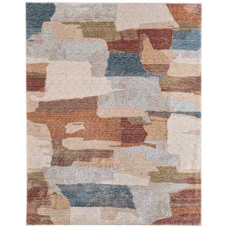 Feizy Pearson 12' x 15' Abstract Indoor Rectangular Area Rug in Blue / Ivory / Orange Blue / Ivory / Orange