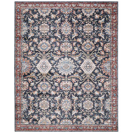 Feizy Pearson 9' x 12' Vintage Indoor Rectangular Area Rug Blue / Red / Ivory
