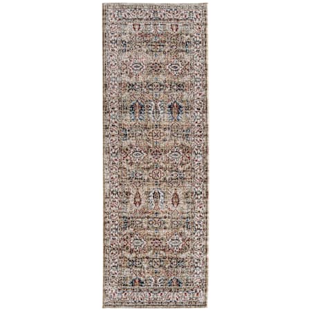 Feizy Pearson 2-1/2' x 7-1/4' Vintage Indoor Runner in Green / Ivory / Blue Green / Ivory / Blue