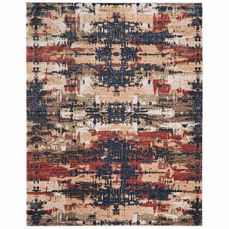 Feizy Pearson 12' x 15' Abstract Indoor Rectangular Area Rug in Blue / Red / Tan Blue / Red / Tan