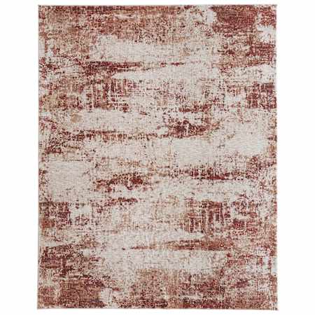 Feizy Pearson 12' x 15' Abstract Indoor Rectangular Area Rug in Ivory / Red / Tan Ivory / Red / Tan