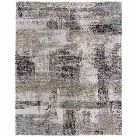 Feizy Skyview 9' x 12' Shag Abstract Indoor Rectangular Area Rug Gray / Taupe / Ivory