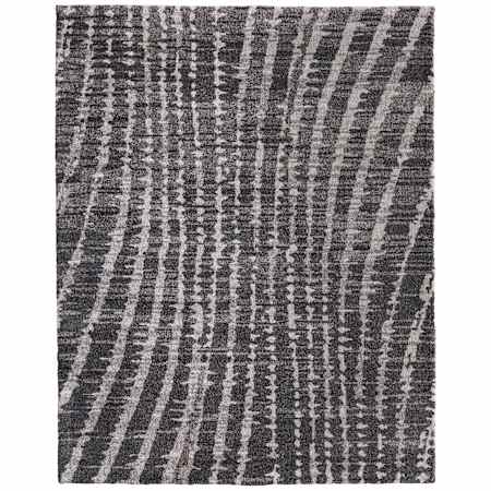 Feizy Skyview 9' x 12' Abstract Indoor Rectangular Area Rug Black / Gray / Ivory