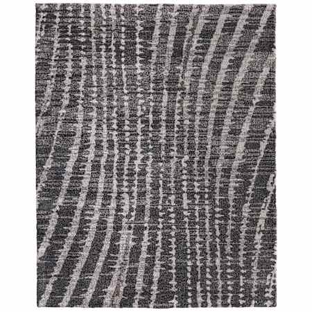 Feizy Skyview 12' x 15' Shag Abstract Indoor Rectangular Area Rug Black / Gray / Ivory