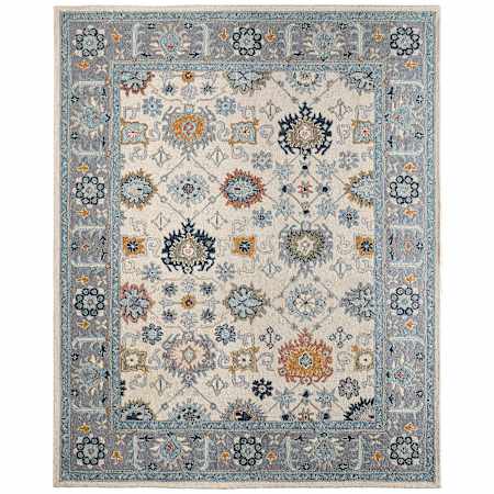 Feizy Springfield 9' x 12' Botanical Indoor Rectangular Area Rug Blue / Gray / Ivory