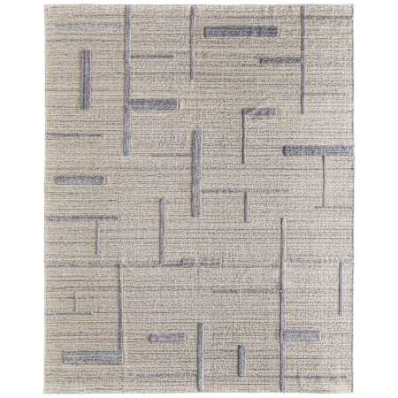 Feizy Longridge 5' x 8' Geometric Indoor Rectangular Area Rug Ivory / Blue