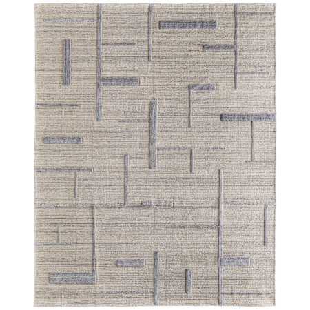 Feizy Longridge 8' x 10' Geometric Indoor Rectangular Area Rug Ivory / Blue