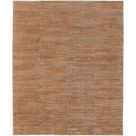 Feizy Braeside 8' x 10' Abstract Indoor Rectangular Area Rug Orange / Gray
