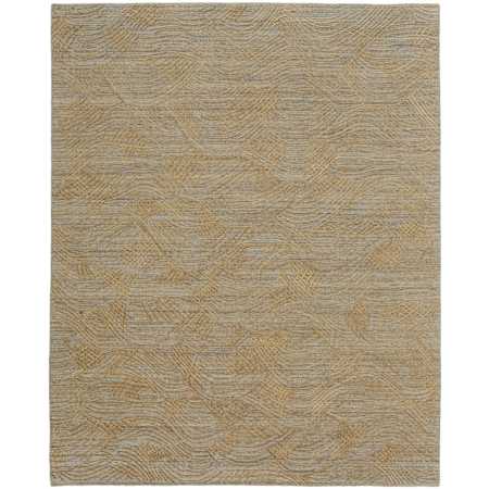 Feizy Taunton 5' x 8' Abstract Indoor Rectangular Area Rug Gold / Gray