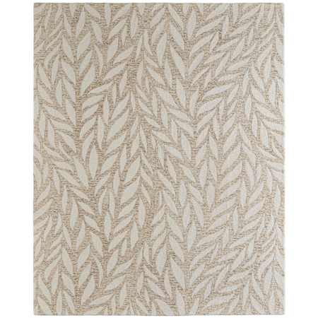 Feizy Wallace 8' x 10' Botanical Indoor Rectangular Area Rug Tan / Ivory