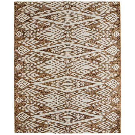 Feizy Wallace 10' x 14' Southwestern Indoor Rectangular Area Rug Brown / White