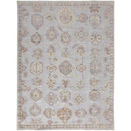 Feizy Wendover 5' x 8' Vintage Indoor Rectangular Area Rug in Ivory / Silver / Tan Ivory / Silver / Tan