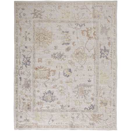 Feizy Wendover 5' x 8' Vintage Indoor Rectangular Area Rug in Tan / Ivory / Orange Tan / Ivory / Orange