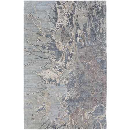 Feizy Zarah 10' x 14' Abstract Indoor Rectangular Area Rug Blue / Taupe / Green