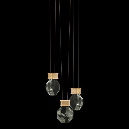 Fine Art Handcrafted Lighting ARIA 6 Light 16" Wide LED Crystal Pendant Brushed Gold