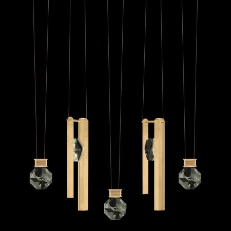 Fine Art Handcrafted Lighting ARIA 10 Light 43" Wide Integrated LED Linear Pendant Brushed Gold
