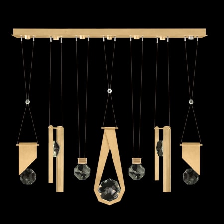 Fine Art Handcrafted Lighting ARIA 14 Light 60" Wide Integrated LED Crystal Pendant Brushed Gold