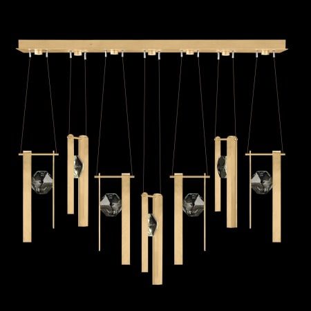 Fine Art Handcrafted Lighting ARIA 14 Light 60" Wide LED Linear Pendant Brushed Gold