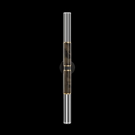 Fine Art Handcrafted Lighting Antonia 34" Tall LED Wall Sconce Black / Brass / Charcoal