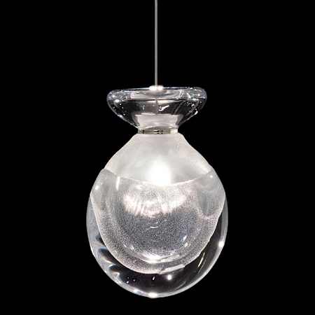 Fine Art Handcrafted Lighting Essence 7" Wide LED Mini Pendant Gold / Clear