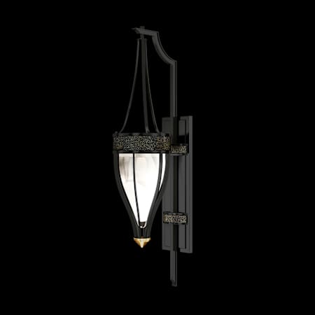 Fine Art Handcrafted Lighting Mirage 33" Tall LED Wall Sconce Black Iron / Brass / Black Knight