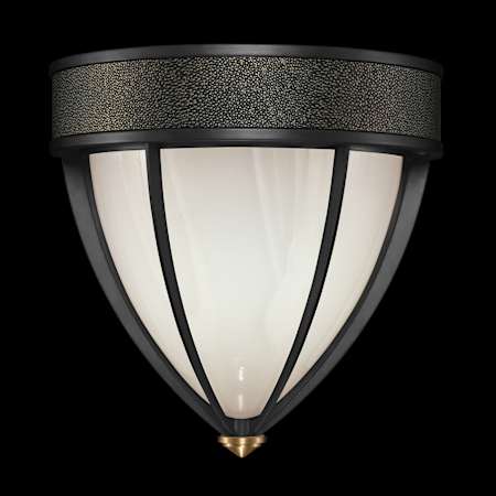 Fine Art Handcrafted Lighting Mirage 13" Tall LED Wall Sconce Black Iron / Brass / Black Knight