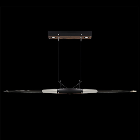 Fine Art Handcrafted Lighting Blade 2 Light 53" Wide Linear Pendant Black