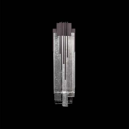 Fine Art Handcrafted Lighting Arpeggio 17" Tall LED Wall Sconce Midnight Steel / Clear