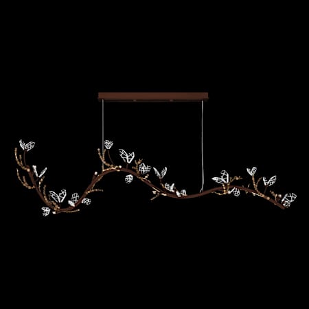 Fine Art Handcrafted Lighting Volare 78" Wide Linear Pendant Brushed Bronze