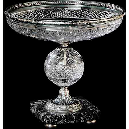 Fine Art Handcrafted Lighting Mariner Luxury 15" Tall Crystal Vase Antique Gold Plated