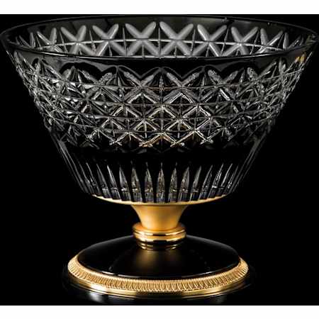 Fine Art Handcrafted Lighting Mariner Luxury 9" Tall Crystal Vase Antique Gold Plated