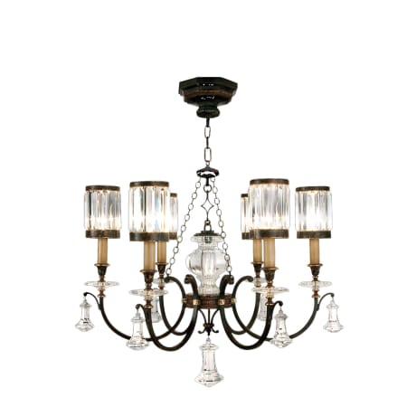 Fine Art Handcrafted Lighting Eaton Place Six-Light Single-Tier Chandelier with Channel-Set Crystal Diffusers and Crystal Accents Rustic Iron