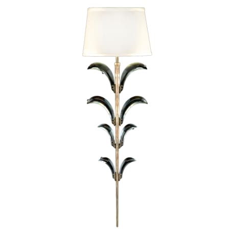 Fine Art Handcrafted Lighting Beveled Arcs Single-Light Beveled Crystal Wall Sconce Silver Leaf