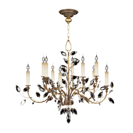 Fine Art Handcrafted Lighting Crystal Laurel 10 Light 43" Wide Crystal Chandelier Gold Leaf