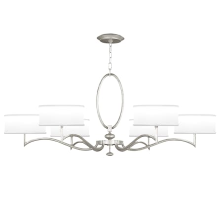 Fine Art Handcrafted Lighting Allegretto 6 Light 51" Wide Chandelier Silver Leaf / White