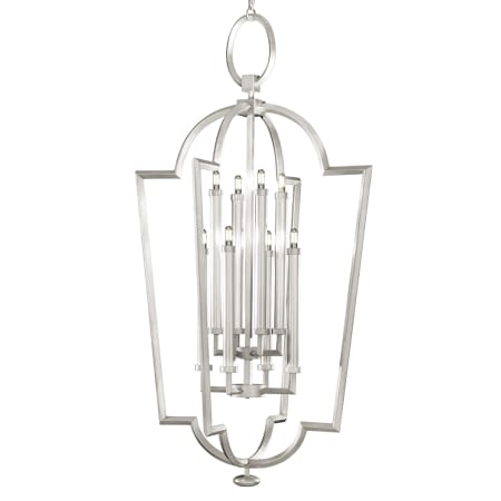 Fine Art Handcrafted Lighting Allegretto 8 Light 28" Wide Taper Candle Chandelier Silver Leaf