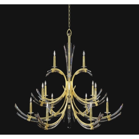 Fine Art Handcrafted Lighting Trevi 15 Light 56" Wide Crystal Abstract Chandelier Bronze