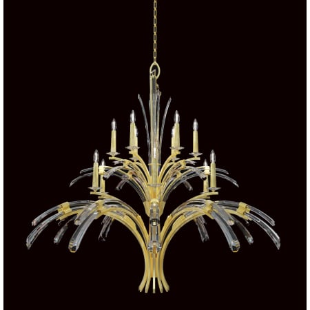 Fine Art Handcrafted Lighting Trevi 12 Light 56" Wide Crystal Abstract Chandelier Bronze