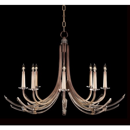 Fine Art Handcrafted Lighting Trevi 8 Light 40" Wide Crystal Abstract Chandelier Bronze