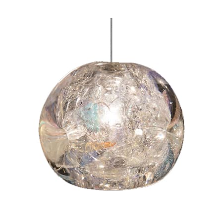 Fine Art Handcrafted Lighting Natural Inspirations 4-1/2" Wide LED Crystal Mini Pendant Gold Tone Silver Leaf